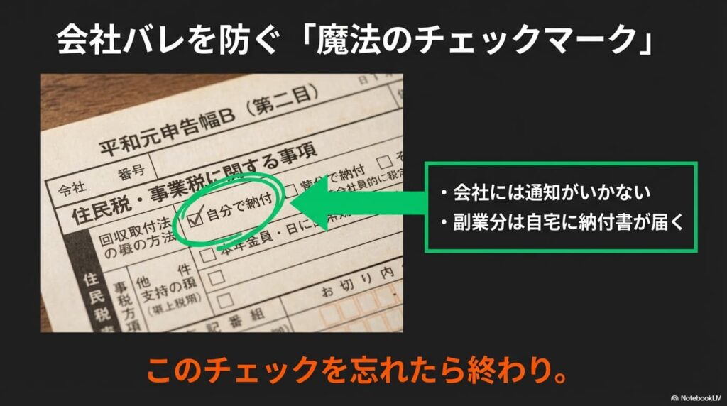 普通徴収への切り替えで副業バレを完全回避