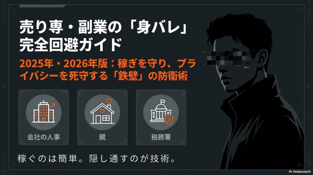売り専の税金はバレる？確定申告の経費や会社・親へのバレ対策【2026年版】