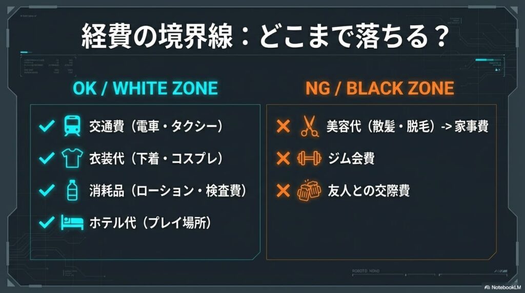 衣装代やホテル代など経費になる境界線